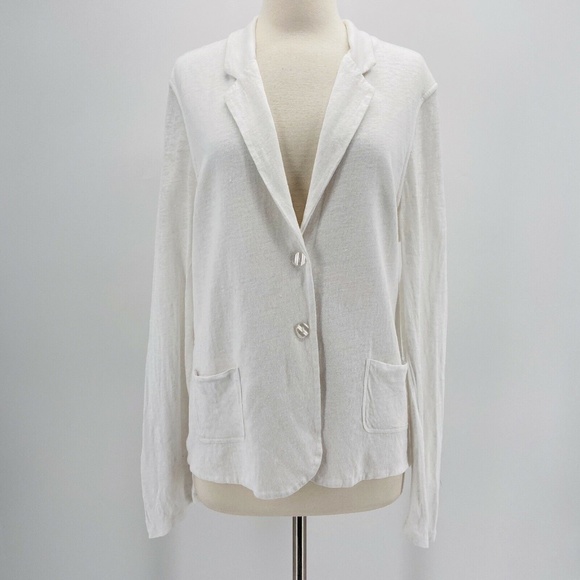 Anthropologie Jackets & Blazers - Anthropologie Contemporaine Womens XL White Linen
